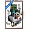Trends International Minecraft: Metro Art - Chicken Jockey Framed Wall Poster Prints - 3 of 4