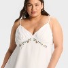 Women's Embroidered Crepe Mini A-Line Dress - Wild Fable™ - 4 of 4