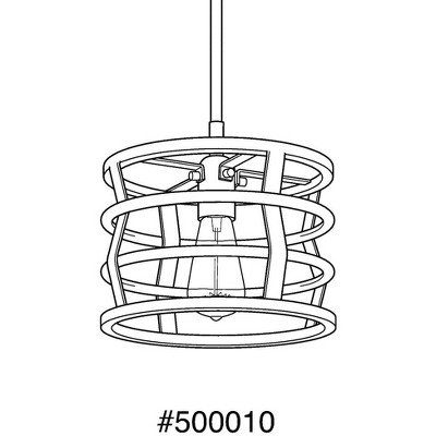 Graphite Modern Mini-Pendant with Brushed Nickel Accents and Etched White Glass