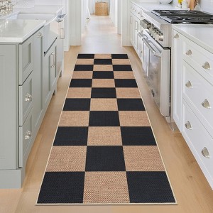 Nasitip Modern Checkerboard Pattern Area Rugs for Living Room Soft Low Pile Non-Sliping, Machine Washable - 1 of 4