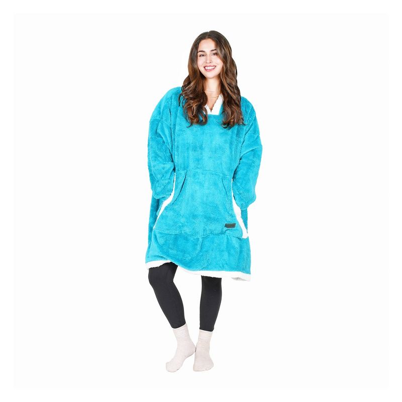 Tirrinia Oversized Wearable Blanket Hoodie Fleece for Adults as A Gift, Big & Warm Blanket Giant Pocket both Indoors & Outdoors Men Women, 4 of 7