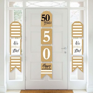 Big Dot of Happiness We Still Do - 50th Wedding Anniversary - Hanging Vertical Paper Door Banners - Party Wall Decoration Kit - Indoor Door Decor - 1 of 4