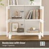 Kumasinova Rattan Vertical Bookcase with 2 Doors & 3 Shelves,Elegant 5-Tier Display Storage Bookshelf for Library,Living Room & Study - 4 of 4