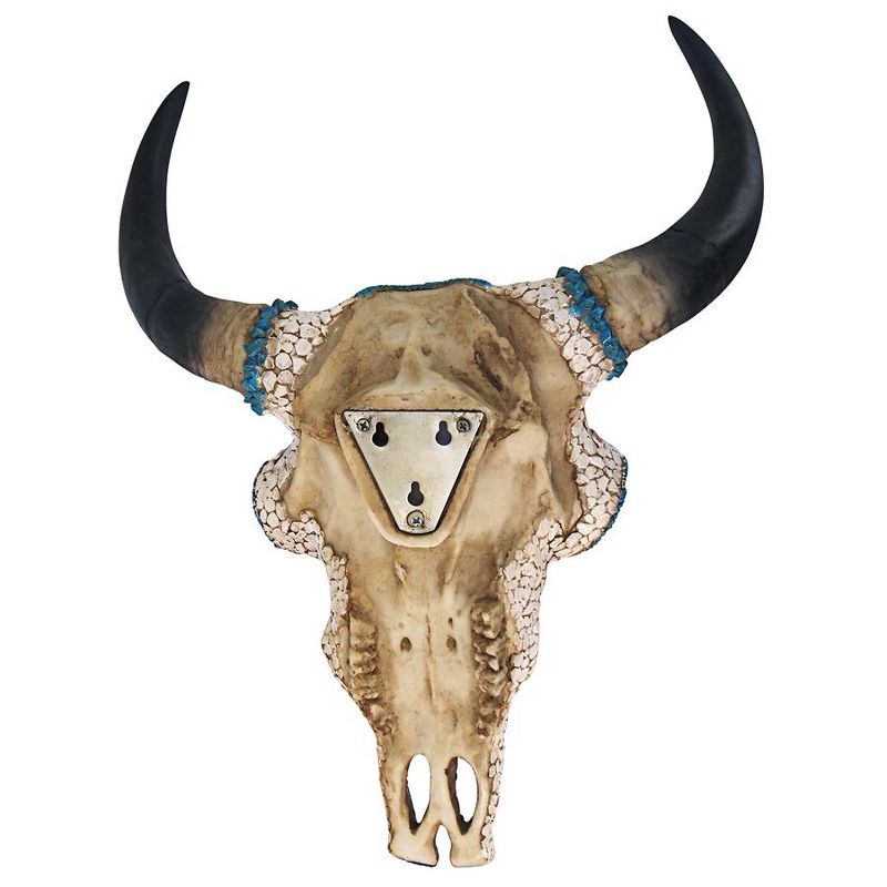 Design Toscano Mystic Plains Warrior Faux Gem Encrusted Cow Skull Wall Sculpture, 5 of 8
