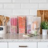 IRIS USA Vertical Plastic Flip Top Storage Containers with Lids for Home & Office, Clear, 4Pk - 2 of 4
