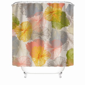 Irregular Flowers Shower Curtains for Bathroom Waterproof Fabric Bath Curtain Durable Soft Stylish Bathroom Decor 72x72 Inch - 1 of 1