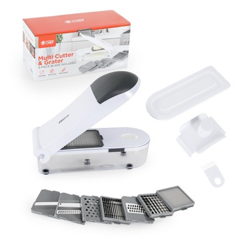 Gemaakt om te onthouden terrorisme rem Commercial Chef Multi Cutter & Grater - 4-in-1 Multi-use Slicer Dicer And  Chopper With Interchangeable Blades, Food Use For Fruits, Nuts & Vegetables  : Target