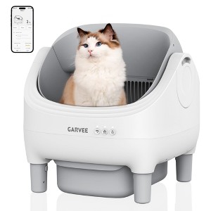 Self Cleaning Cat Litter Box, Open-Top Automatic Cat Litter Box with APP  Control, Odor-Free Waste Disposal Includes Trash Bags, 10.5L Large Waste Bin