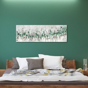 iCanvas Blue Staccato Green by Katrina Craven Canvas Print Wall Art - 1 of 3