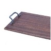A&B Home Wooden Tray with Metal Handles: Ottoman-Sized, Decorative, Not for Food Use - 2 of 3