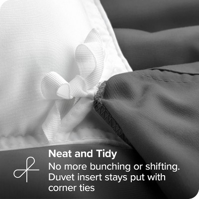 Gray Organic Cotton Jersey Twin/Twin XL Duvet Cover Set