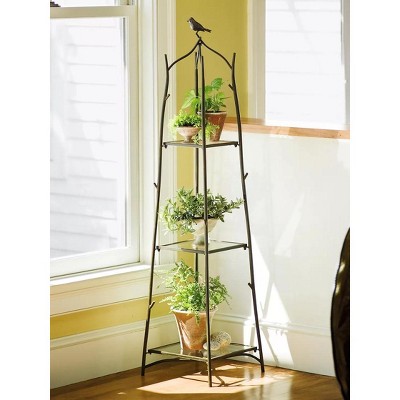 Gardener's Supply Company Branch Plant Stand | Decorative & Compact Indoor 3-Tier Shelf Perfect for Corner Display of Houseplants, Flowers & More |