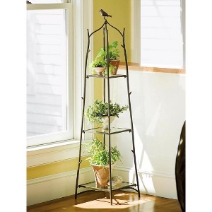 Gardener's Supply Company Branch Plant Stand | Decorative & Compact Indoor 3-Tier Shelf Perfect for Corner Display of Houseplants, Flowers & More | - 1 of 4
