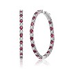 Guili Big Hoop Earrings with Colored Cubic Zirconia in Green, Red, Blue, Gold, Pink, and White, Featuring a Bold Design, Perfect for Statement Looks - 2 of 3