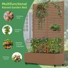 Lirago Iron Raised Garden Bed Mobile Planters Plant Box Trellis for Climbing Plants - 72x47 - 4 of 4