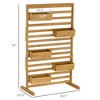 Okak Slim Privacy Screen Planter with Trellis for Climbing Vines in Small Patios + Self-Draining Design - 2 of 4