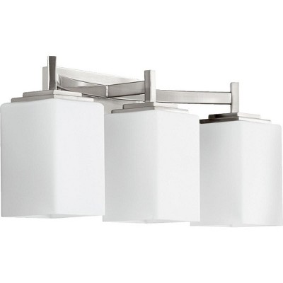 Quorum Lighting Delta 3-Light Satin Nickel Vanity Fixture