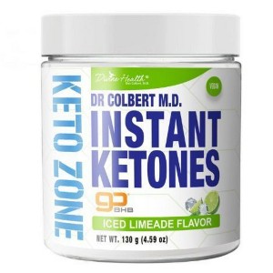 Divine Health Instant Ketones Powered by goBHB Drink Mix Powder - Sugar Free Iced Limeade Flavor - 4.59oz - 1 of 3