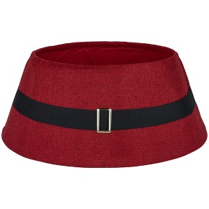 Northlight 26.75" Red Santa's Belt Round Christmas Tree Collar - 1 of 4