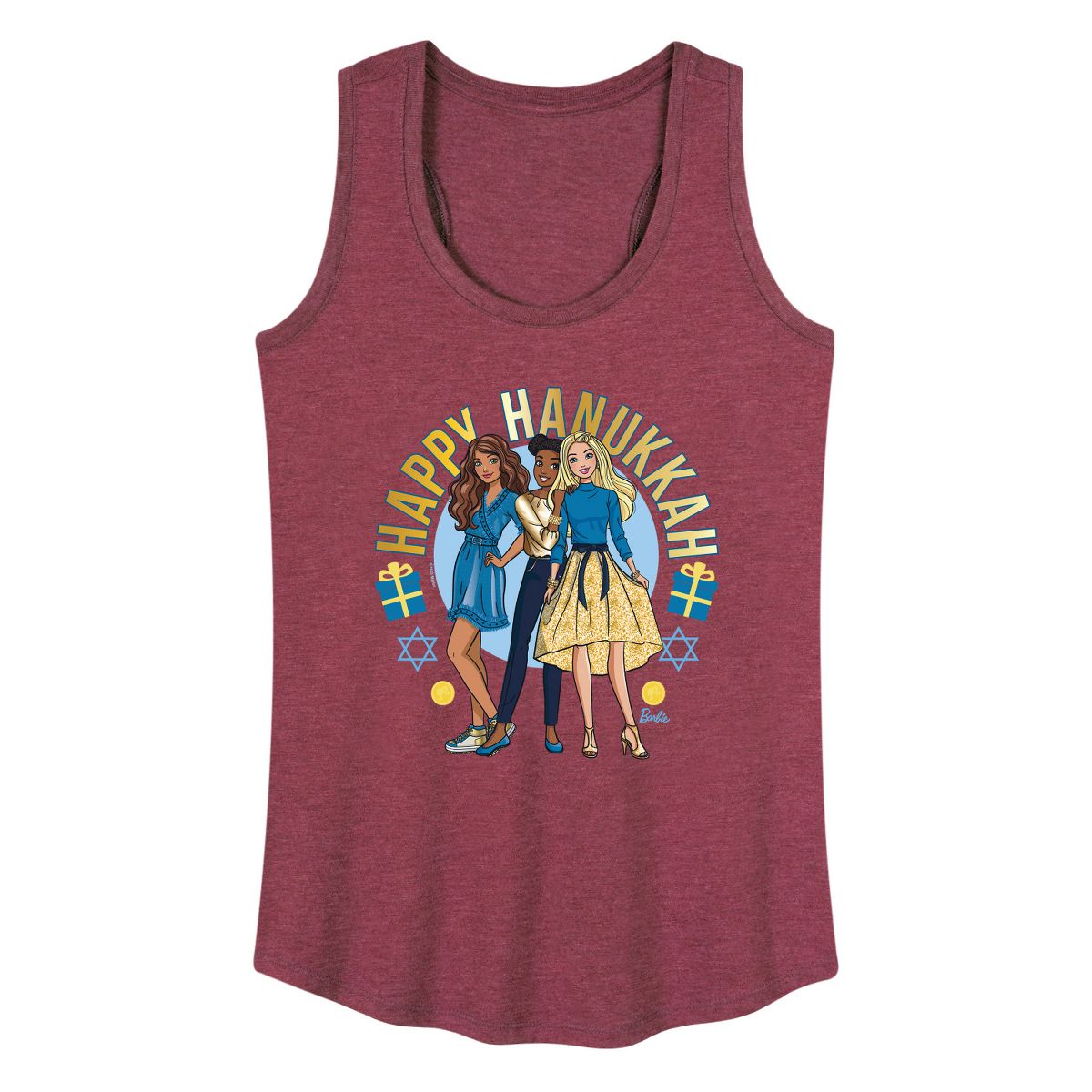 Women's - Barbie - Winter Holidays Graphic Racerback Tank - thumbnail 5
