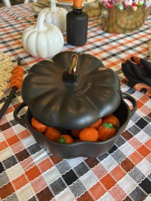 Staub Ceramic 24-oz Pumpkin Cocotte - Matte Black 