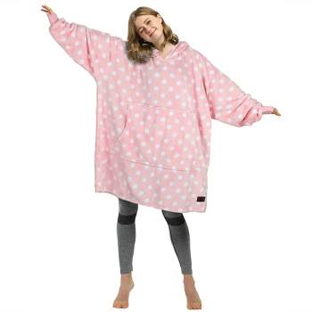 Catalonia Cute Print Oversized Blanket Hoodie Sweatshirt, Wearable Fleece Pullover for Adults Men Women