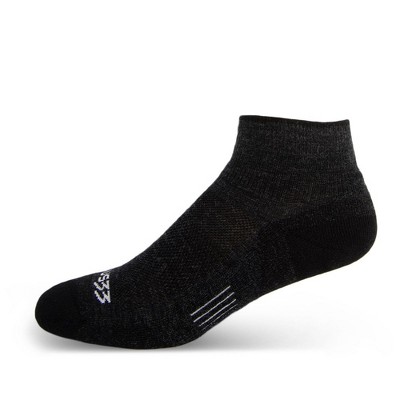 Minus33 Calze Da Sci In Lana Merino – Mountain Heritage Elite Liner – Altezza Sopra Il Polpaccio – Termiche E Morbide – Made In USA – Taglia Large, Nero