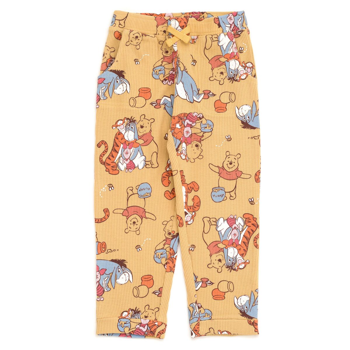 Disney Winnie the Pooh Waffle Knit Sweatshirt Pants Outfit Set Newborn to Infant - thumbnail 4