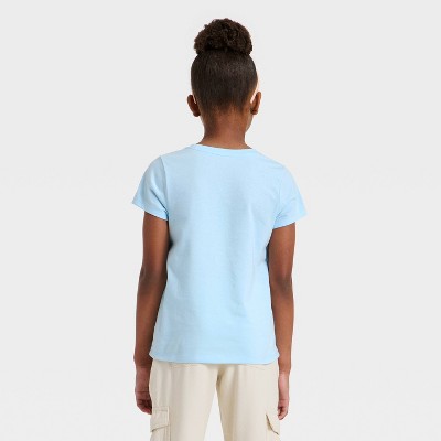 Cat & Jack Girls' Short Sleeve 'Ice Cream' Graphic T-Shirt - Cat & Jack ™ Light Blue S — фото 3