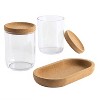 Canister with Cork Bathroom Tray Clear - Allure Home Creations: Plastic Qtip Holder, Hand Washable, 4.33" H - 3 of 4
