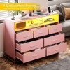 Whizmax 7 Drawers Dresser for Bedroom, Modern Drawers Dresser with Charging Station and LED Lights Design for Living Room, Hallway - 3 of 4