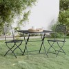 vidaXL Garden Dining Set Anthracite Expanded metal mesh with e-coating - 31.5" table length 2 - 2 of 4