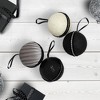 Northlight Sequin and Glitter Christmas Ball Ornaments with Ribbon - 2.75" - Black - Set of 4 - 3 of 4