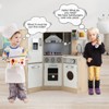 Infans Kids Corner Wooden Kitchen Playset Pretend Cooking Toy w/ Cookware Accessories - 4 of 4