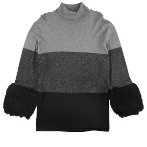 Alfani Womens Faux Fur Cuff Pullover Sweater - 1 of 1