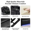 Faux Leather Home Theater Manual Recliner Chair with LED Light Strip for Living Room & Bedroom - 4 of 4
