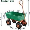 COZONY Poly Dump Cart, 600/1200 lbs Heavy Duty Garden Wagon, 10" No-Flat Tires, Quick Release, Adjustable Handle, Utility Yard Cart for Landscaping - 2 of 4