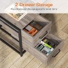 Vynxaria 55¡± Computer Desk with Hutch, 2 Drawers & Open Shelves ¨C Modern Home Office Storage Workstation - 3 of 4