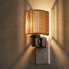 YANSUN 1W Plug-in Light-Controlled Night Light, Golden Ring Boho Rope Shade, Black Base with Copper Electroplating, Warm 2700K Dimmable - 2 of 4