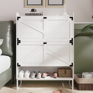 Bella Depot Freestanding Shoe Cabinet, Narrow Farmhouse Shoe Rack for Entryway - 1 of 4
