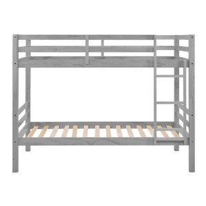 AZL1 Life Concept Beds Durable and Secure Twin over Twin Bunk Bed High Guardrail Durable Construction for Kids Room, Gray, 79.13"*43.31"*61.81" - 1 of 4