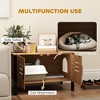 Cat Litter Box Enclosure with Tall Legs, Scratching Board, 31.5"L x 17.7"W x 19.7"H - 4 of 4