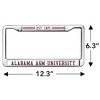 Alabama A&M University School Logo Full Size Standard License Plate Metal Frame - 4 of 4