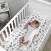 Lambs & Ivy Baby Jungle Animals White/Gray/Taupe Cotton Fitted Crib Sheet - 2 of 4