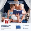 Infans 4.5 FT Kids Tent with Padded Cotton Mat, Large Playhouse w/Longer Mesh Curtain, Roll-Up Windows, Play Tent Castle Playhouse for Toddlers, Blue - 3 of 4