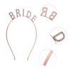 Unique Bargains Women's Elegant Bride Letter Headband 6.69"x4.72" Rose Gold Tone 1 Pc - 2 of 4