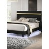 TiramisuBest Modern White 3pc Bedroom Set Queen Size Bed w LED 2x Nightstands Mattress Ready Furniture Acrylic Trim - 3 of 4
