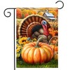 Briarwood Lane Fall Thanksgiving Garden Flag 12x18 For Outdoor Wild Turkey and Pumpkins For Thanksgiving Garden Flag Flags For Outside - 2 of 4