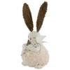 Northlight 14" Beige and Brown Plush Easter Bunny Rabbit Holding a Carrot Spring Figure - 4 of 4