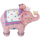 Northlight 5.75" Children's Pink Elephant with Monkey Coin Bank